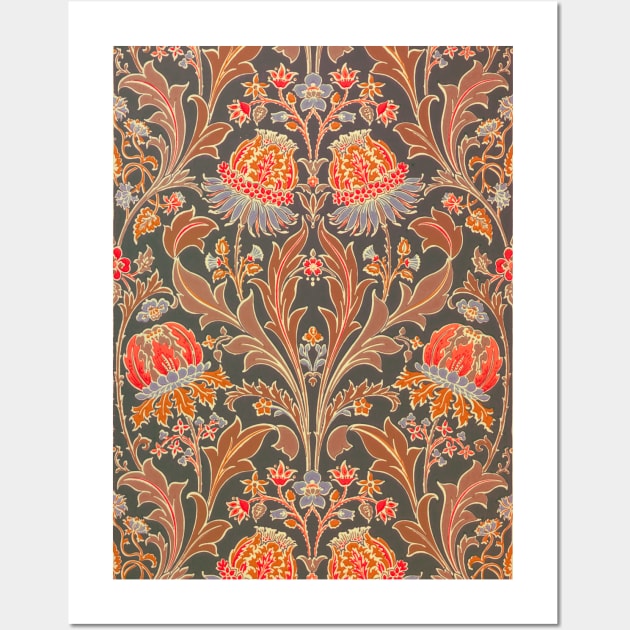 Vintage Floral and Foliate Pattern Wall Art by AmazingStuff